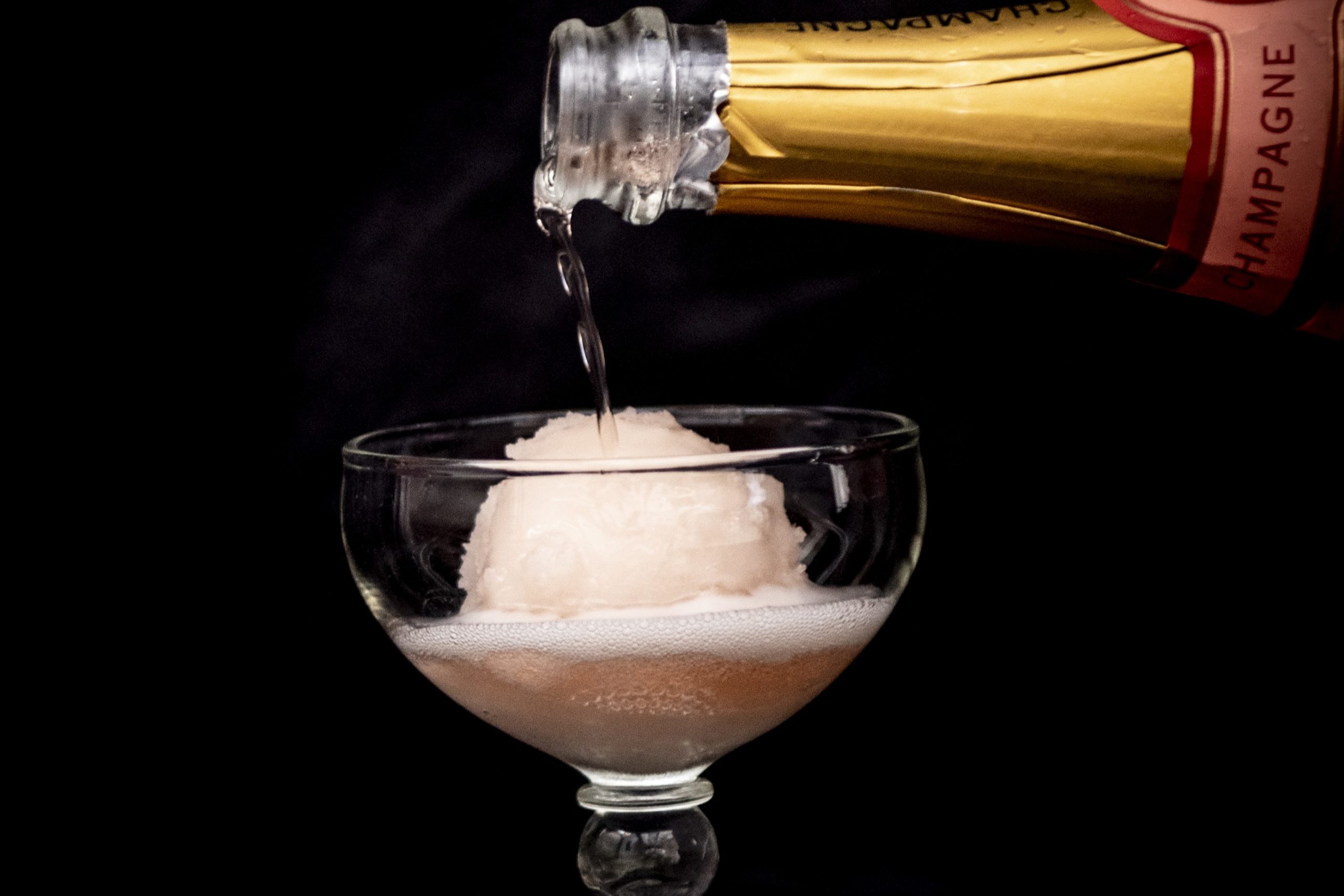 Sorbet au champagne rosé - Glacetronome