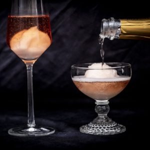 Sorbet au champagne rosé